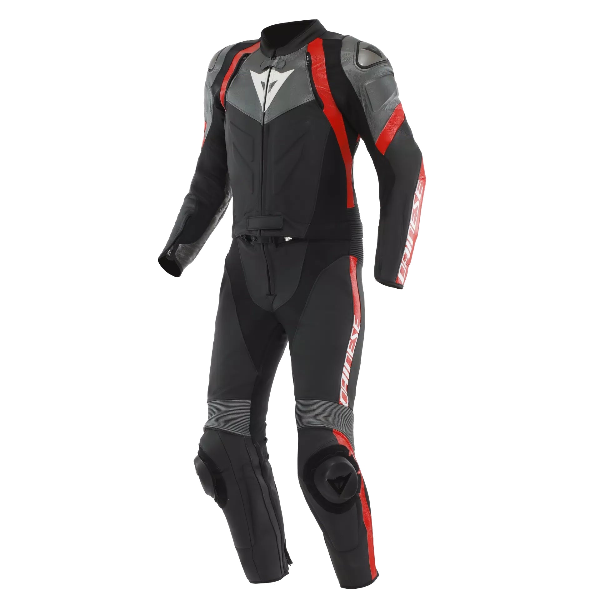 AVRO 4 - MEN'S 2-PIECE MOTORCYCLE LEATHER SUIT - RED