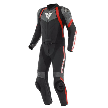 AVRO 4 - MEN'S 2-PIECE MOTORCYCLE LEATHER SUIT - RED