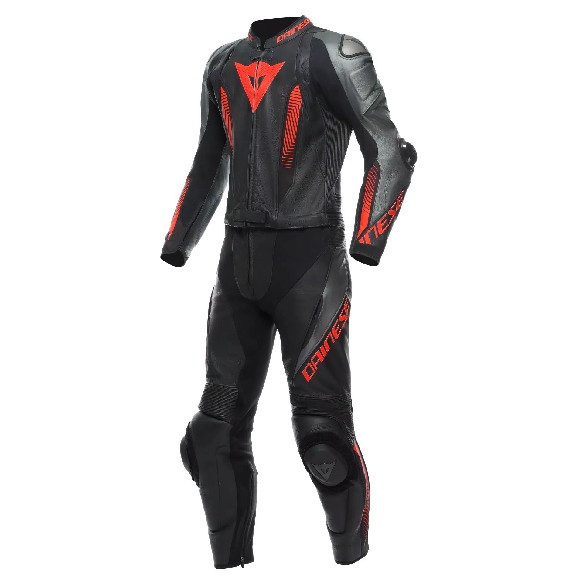 LAGUNA SECA 5 - MEN'S 2-PIECE MOTORCYCLE LEATHER SUIT - RED