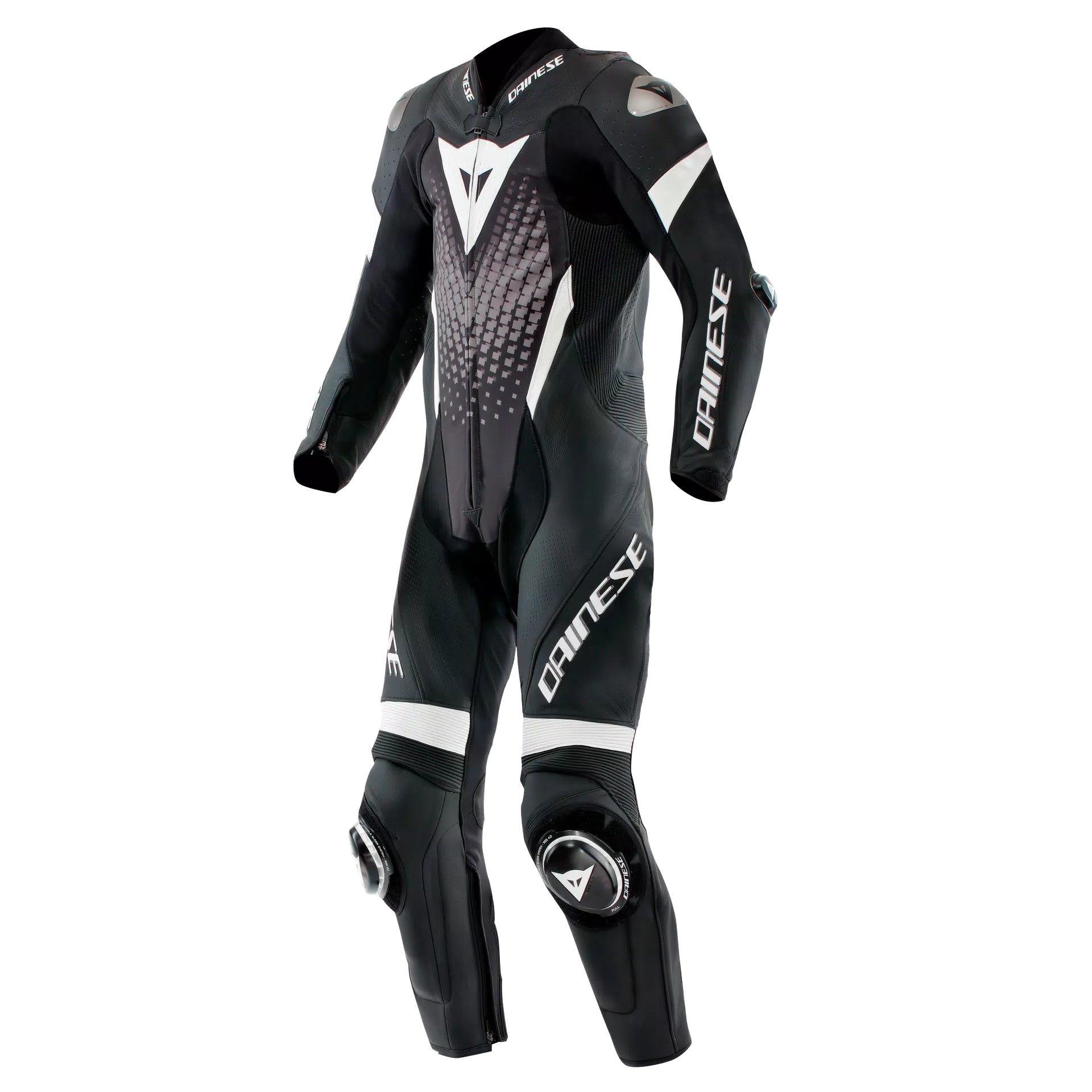 LAGUNA SECA 6 - PERFORATED 1-PIECE LEATHER RACING SUIT - BLACK