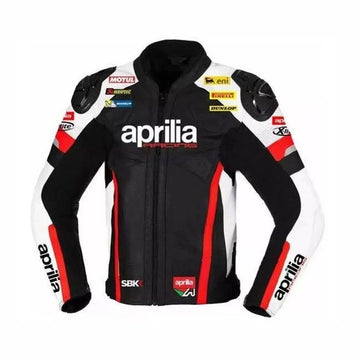 Men's Aprilia MotoGP Motorcycle Leather Racing Jacket