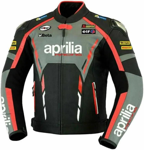 Men's Aprilia Racing Motorbike Leather Jacket