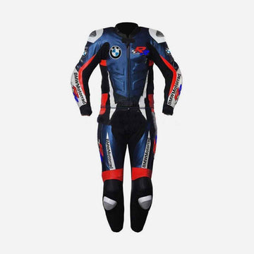 Men's BMW Motorbike Two Piece Racing Leather Suit