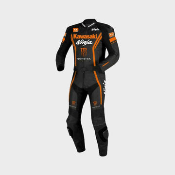 Men's Black Kawasaki Ninja Leather Suit