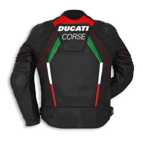 Men's Ducati Corse C3 Motorbike Leather Biker Jacket