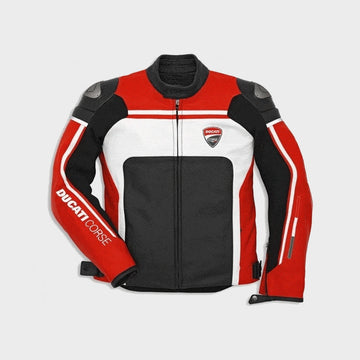 Men's Ducati Corse Leather Motorcycle Jacket