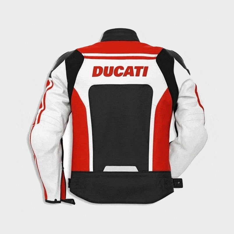 Men's Ducati Corse Leather Motorcycle Jacket