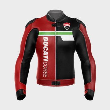 Men's Ducati Corse Motorbike Racing Leather Jacket 2021