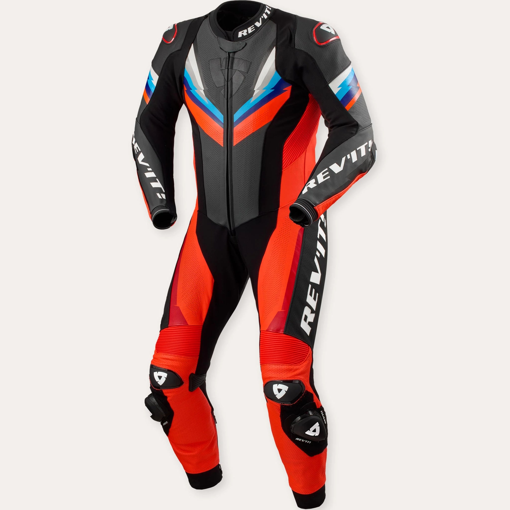 Men's One Piece Quantum 3 Motorcycle Suit - Red