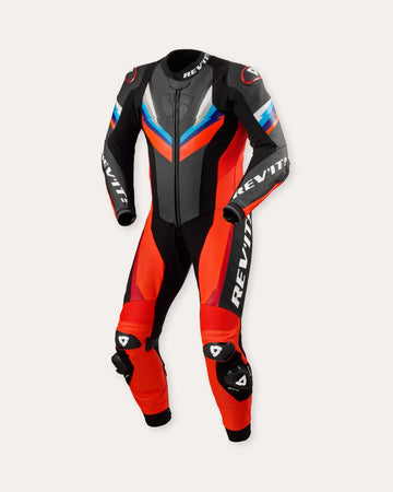Men's One Piece Quantum 3 Motorcycle Suit - Red