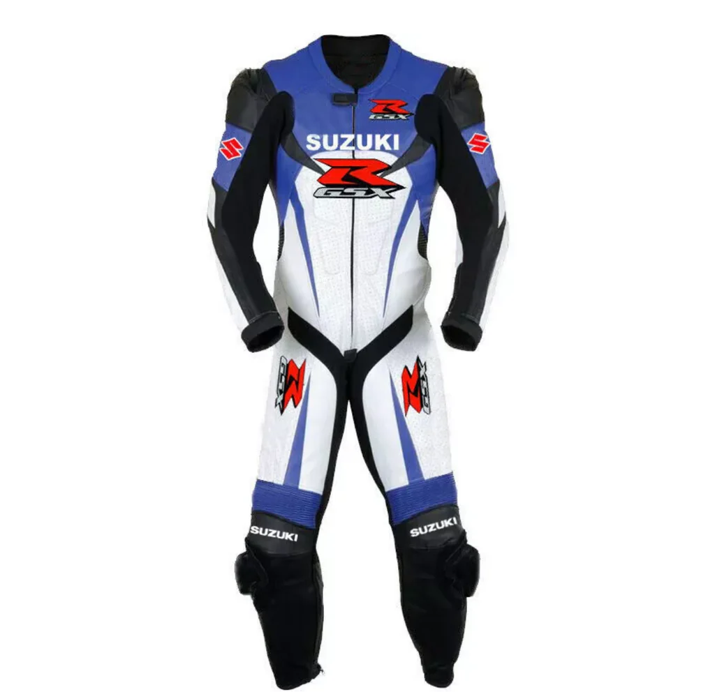 Men's SUZUKI GXSR 1 PIECE MOTORBIKE RACING LEATHER SUIT