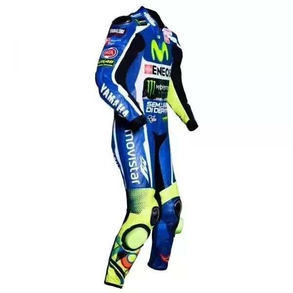 Men's Yamaha Valentino Rossi Motorcycle Racing Leather Suit
