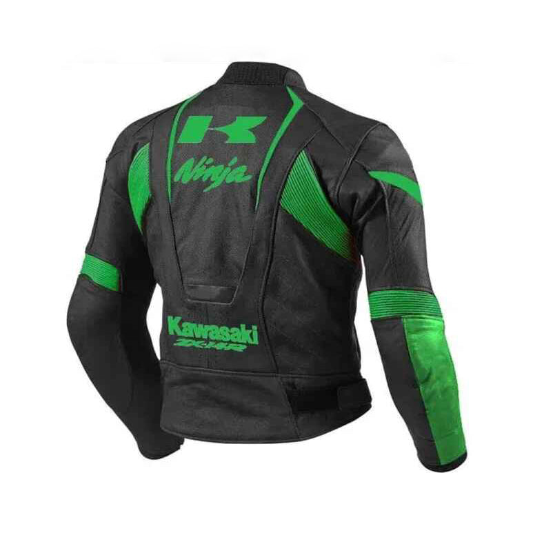 Men's Kawasaki Motorbike Leather Riding Jacket