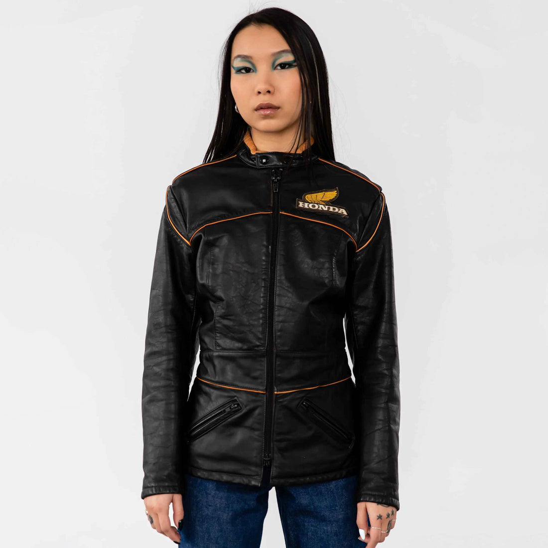 Women's 1980 Honda Motorbike leather Jacket