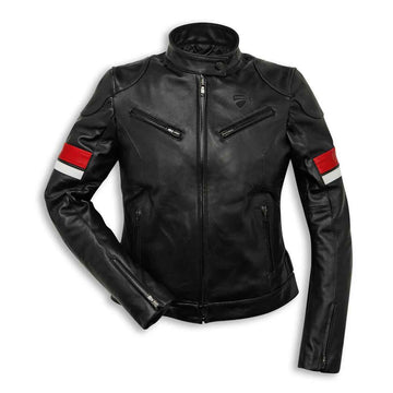 Women's Ducati Ladies Urban Stripe Leather Jacket