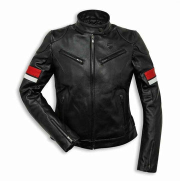 Women's Ducati Stripes Leather Jacket