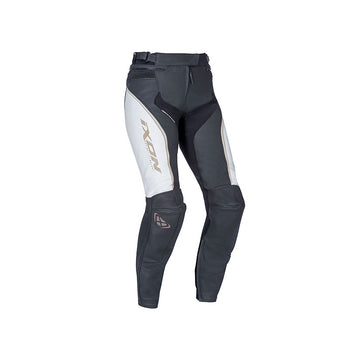 Women's Ixon Trinity Leather Trousers - White / Black / Gold