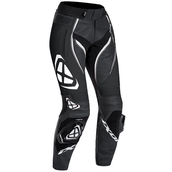 Women's Ixon Vortex Leather Trousers - Black / White