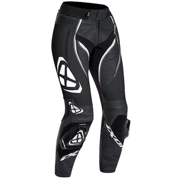 Women's Ixon Vortex Leather Trousers - Black / White