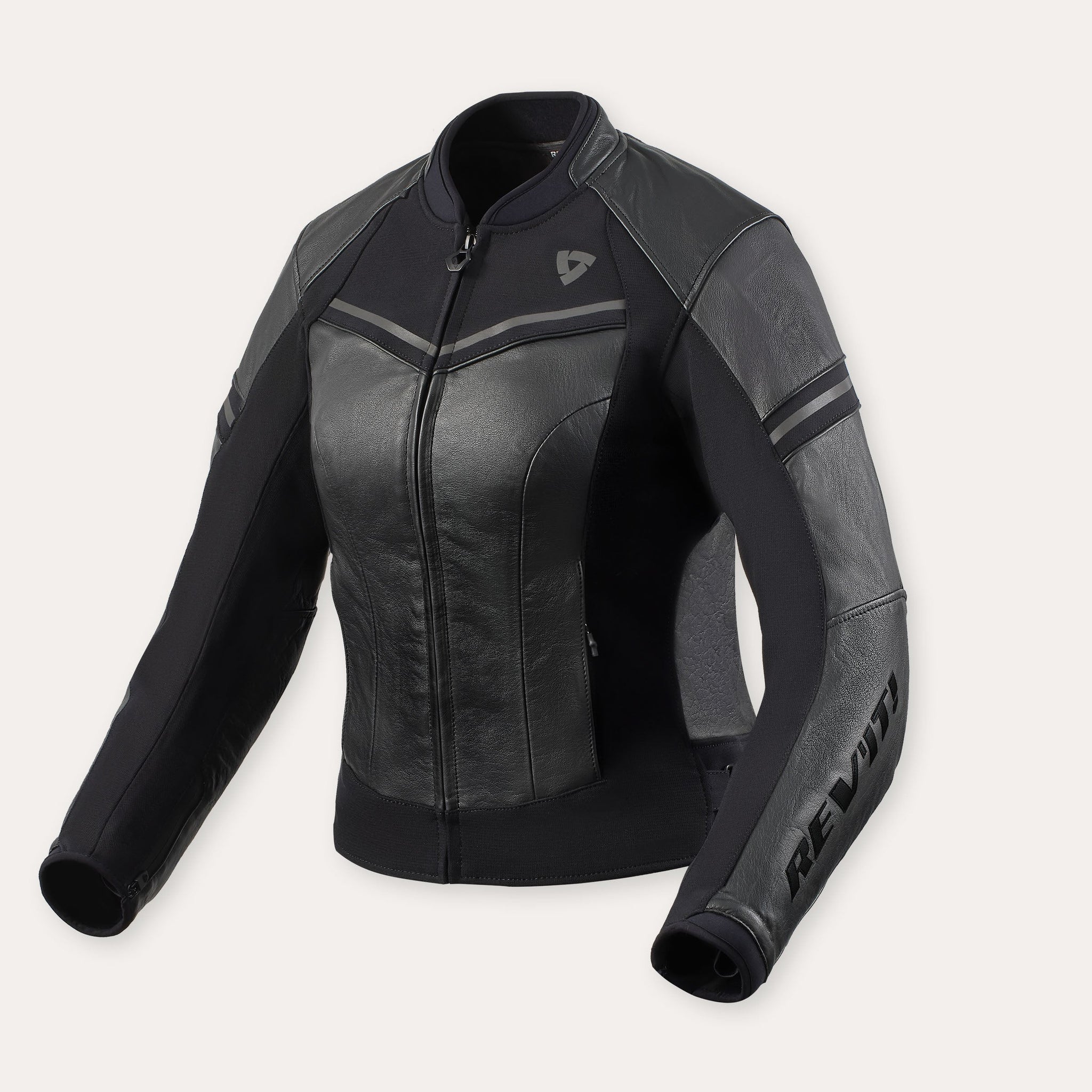 Women's Median Motorcycle Jacket - BLACK/GREY
